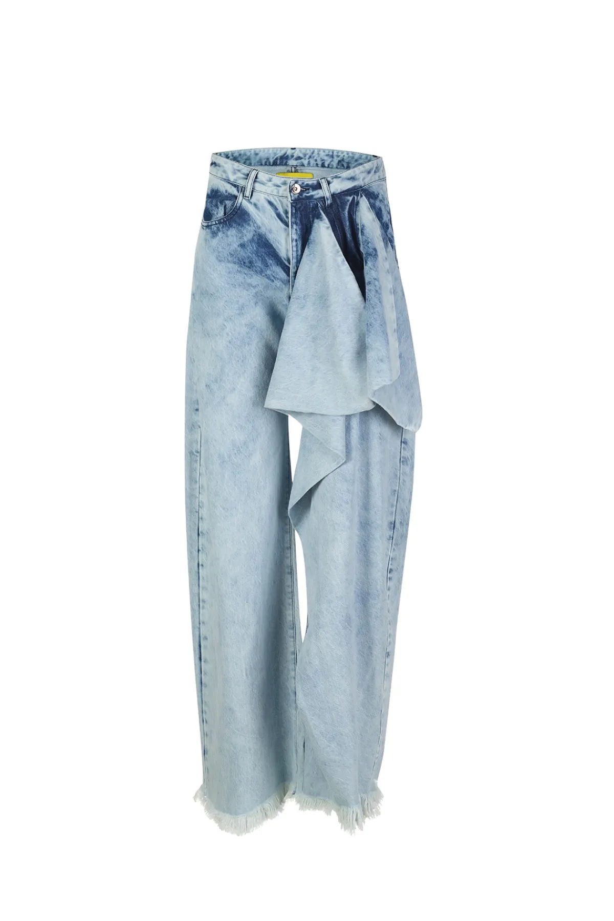 Women Marques ' Almeida ACID WASH BOYFRIEND TROUSERS WITH BIG BOW