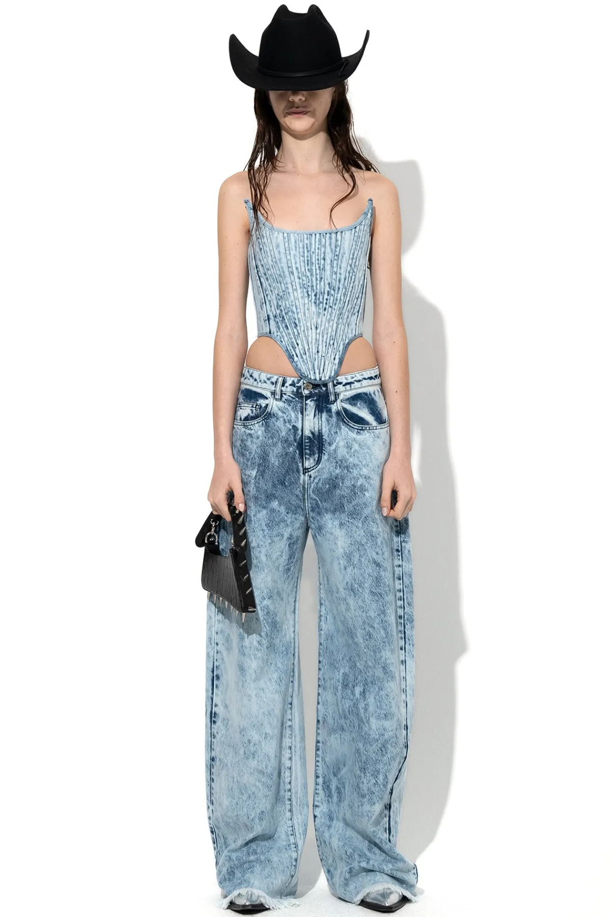 Women Marques ' Almeida ACID WASH DENIM BOYFRIEND TROUSERS