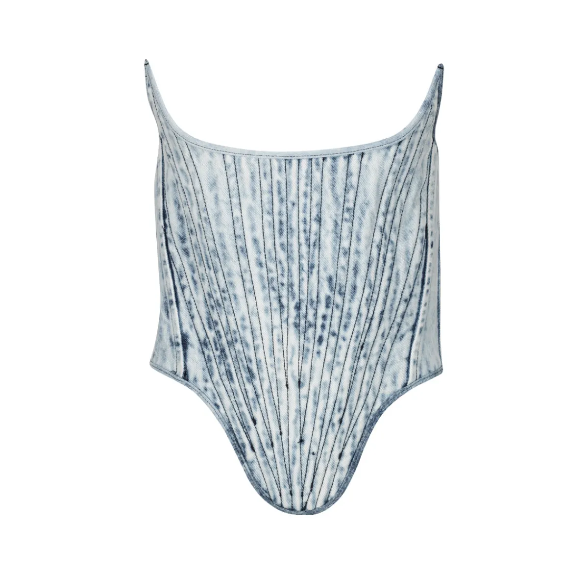 Women Marques ' Almeida ACID WASH DENIM SHAPED CORSET