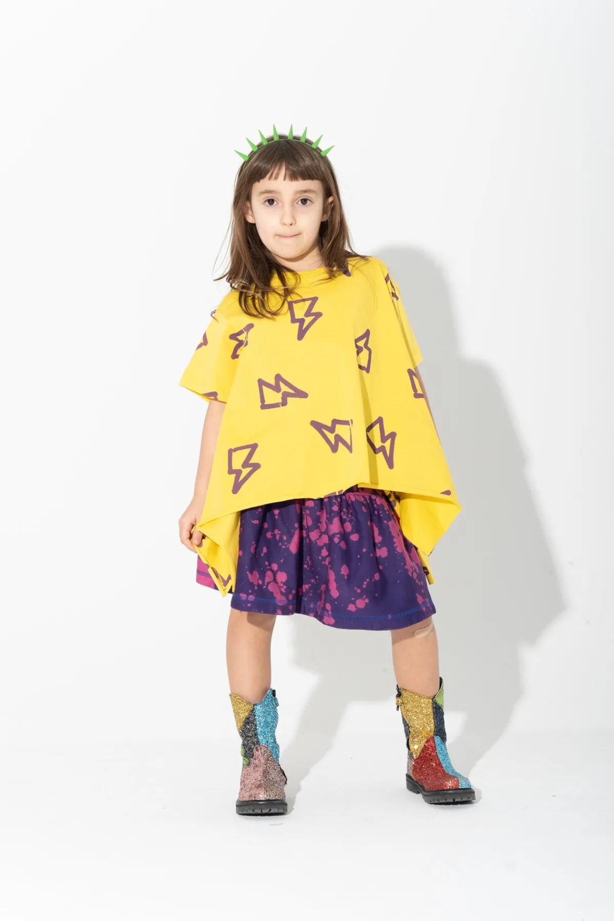 Kids Marques ' Almeida ALL OVER THUNDER PRINT FLAP T-SHIRT