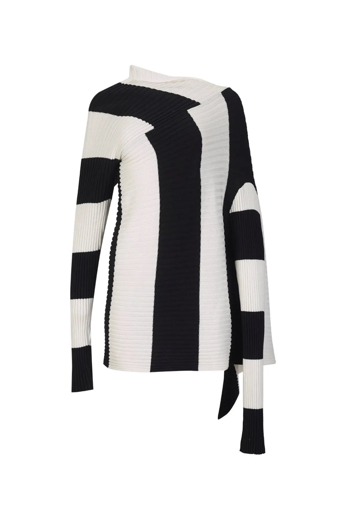 Women Marques ' Almeida BLACK AND WHITE DRAPED JUMPER