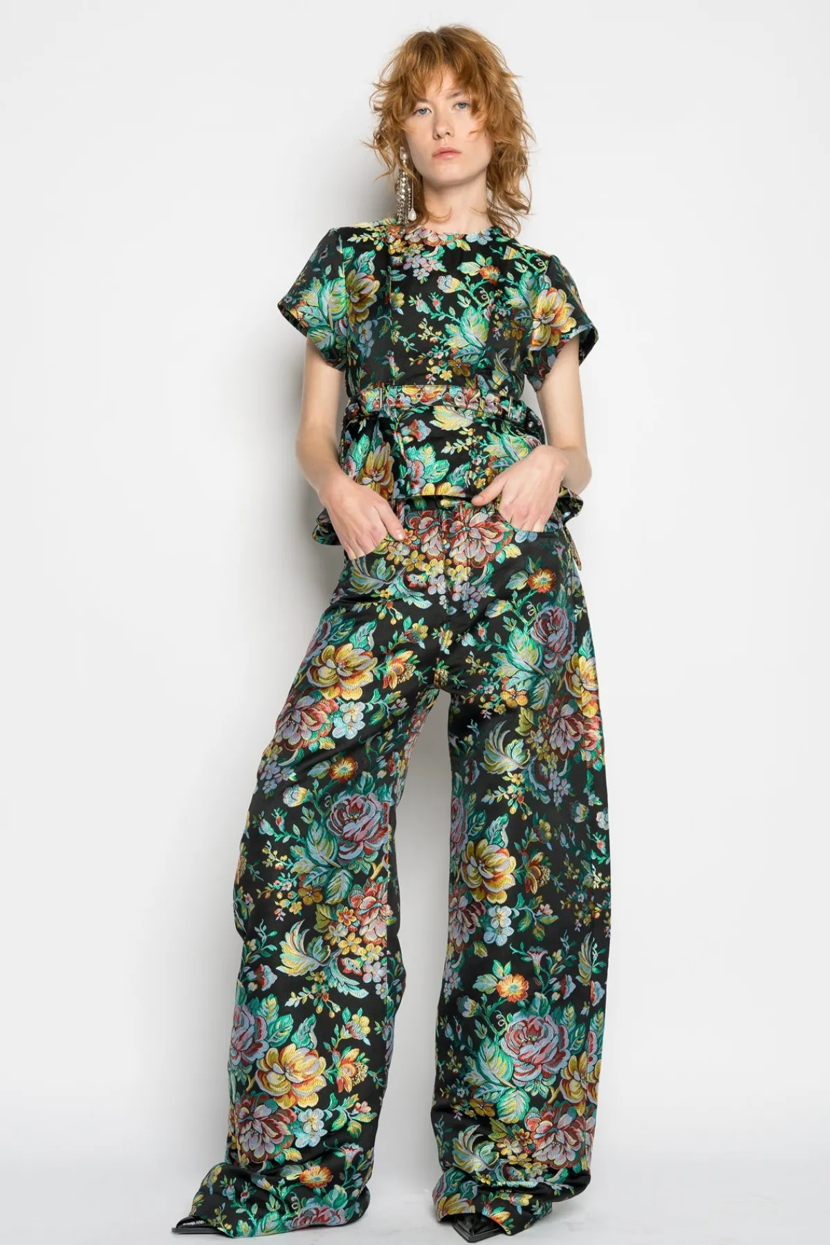 Women Marques ' Almeida BROCADE BOYFRIEND TROUSERS