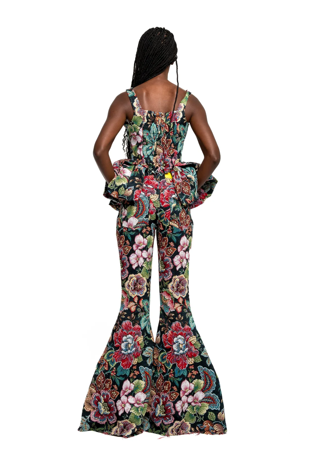 Women Marques ' Almeida BLACK BROCADE CORSET WITH FRONT HOOK & EYE CLOSURE