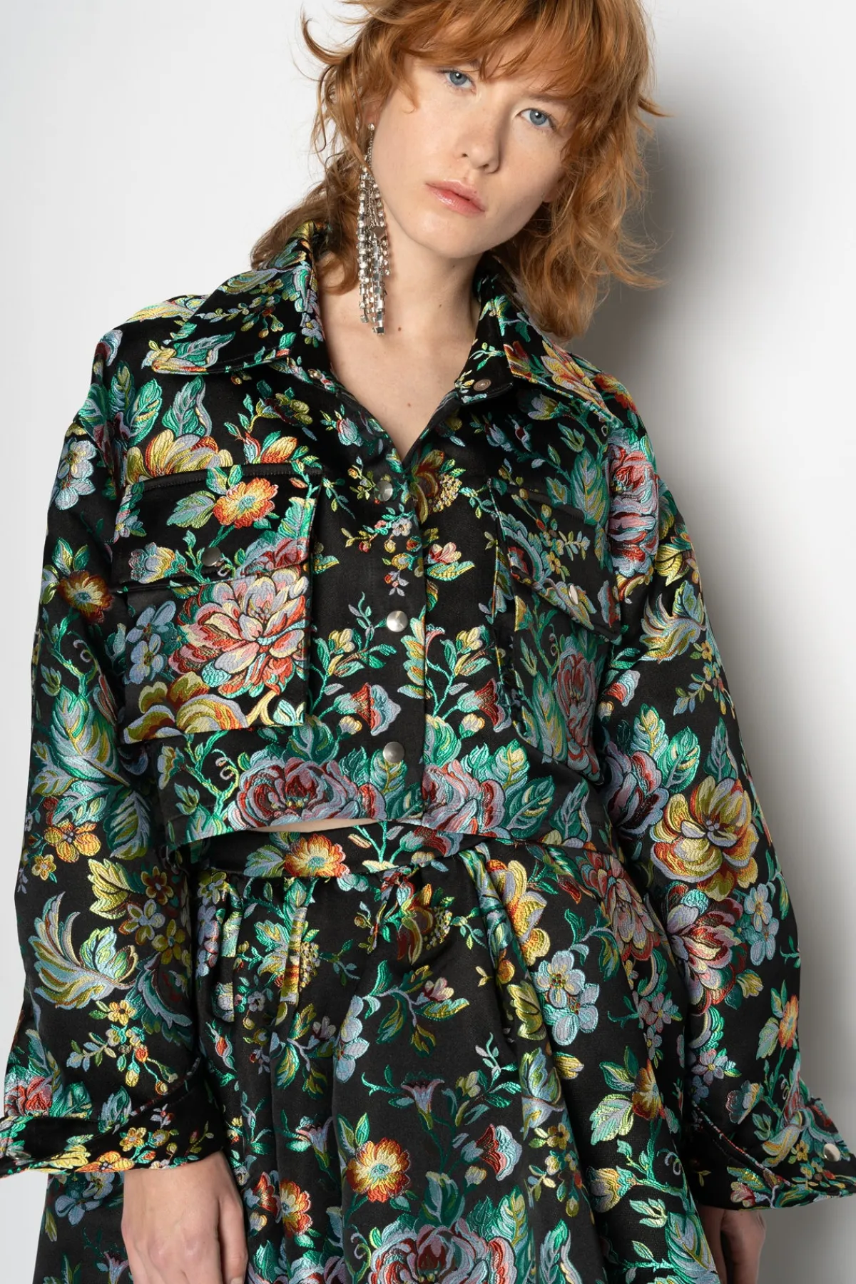 Women Marques ' Almeida BROCADE CROPPED OVERSHIRT