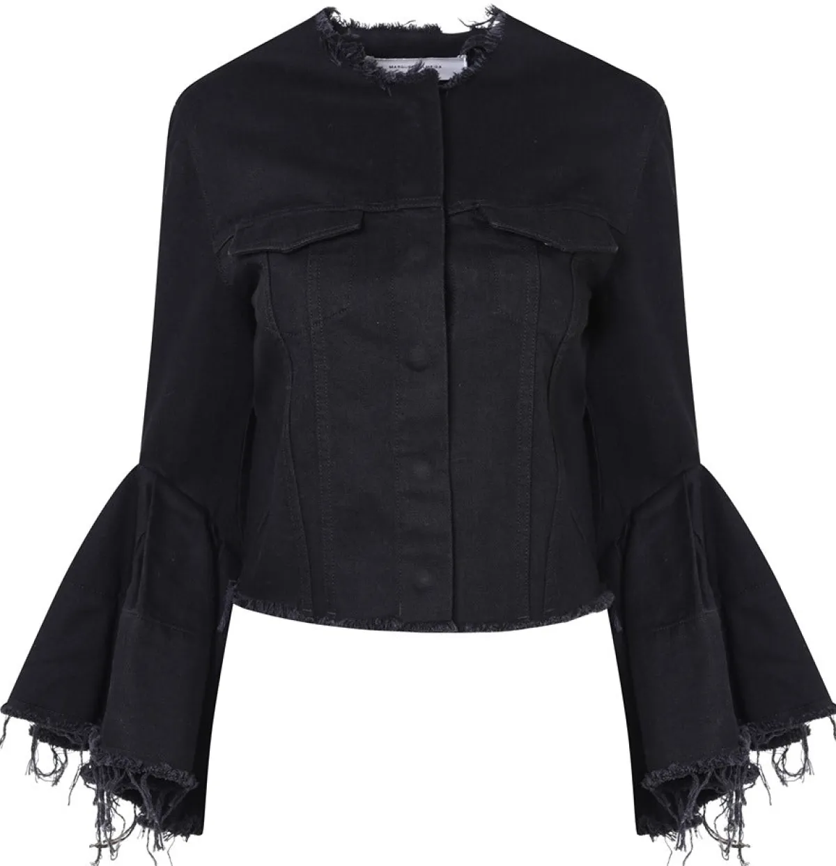 Women Marques ' Almeida DENIM CLASSIC FITTED JACKET WITH BELL SLEEVES