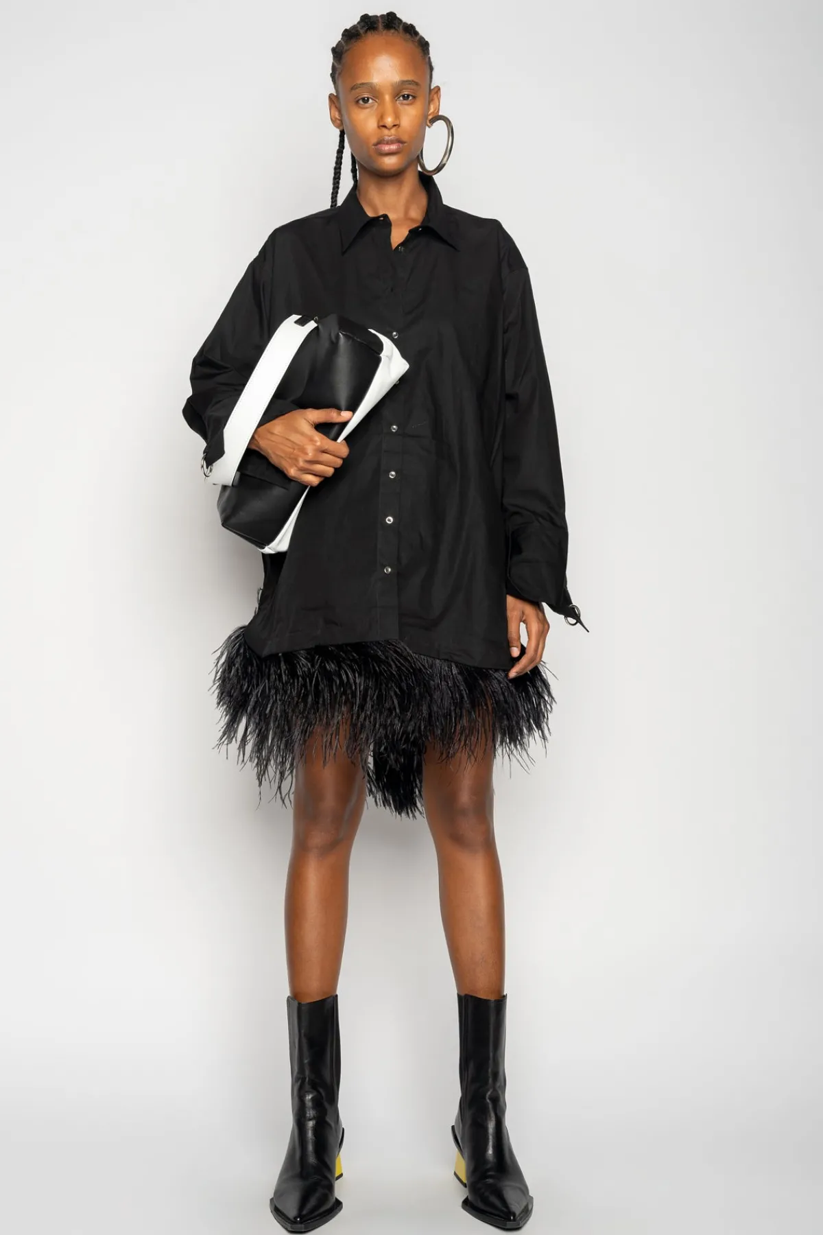 Women Marques ' Almeida FEATHER HEM SHIRT DRESS