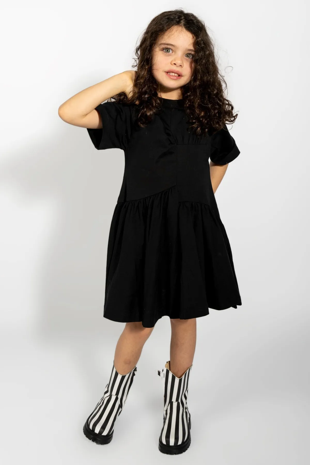 Kids Marques ' Almeida GATHERED JERSEY T-SHIRT DRESS