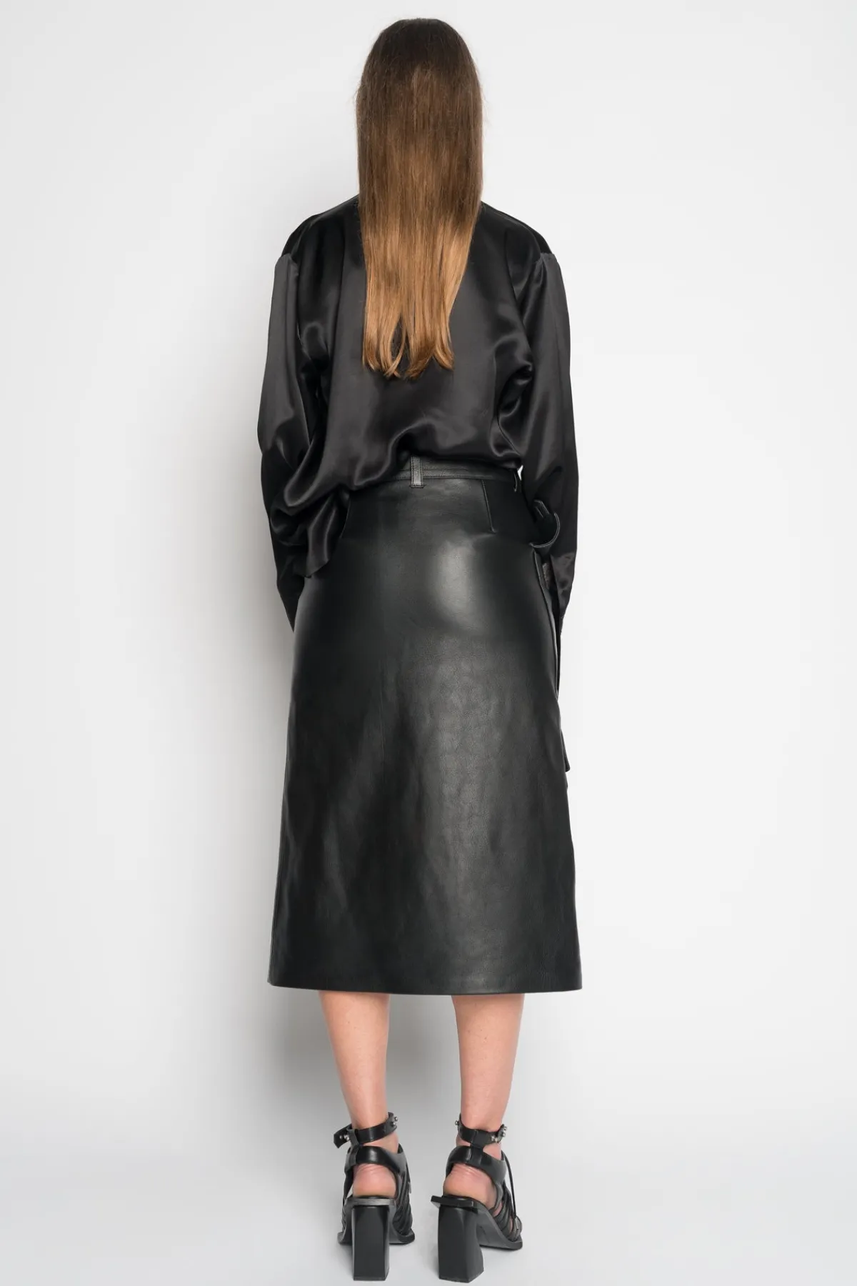 Women Marques ' Almeida MIDI LEATHER SKIRT