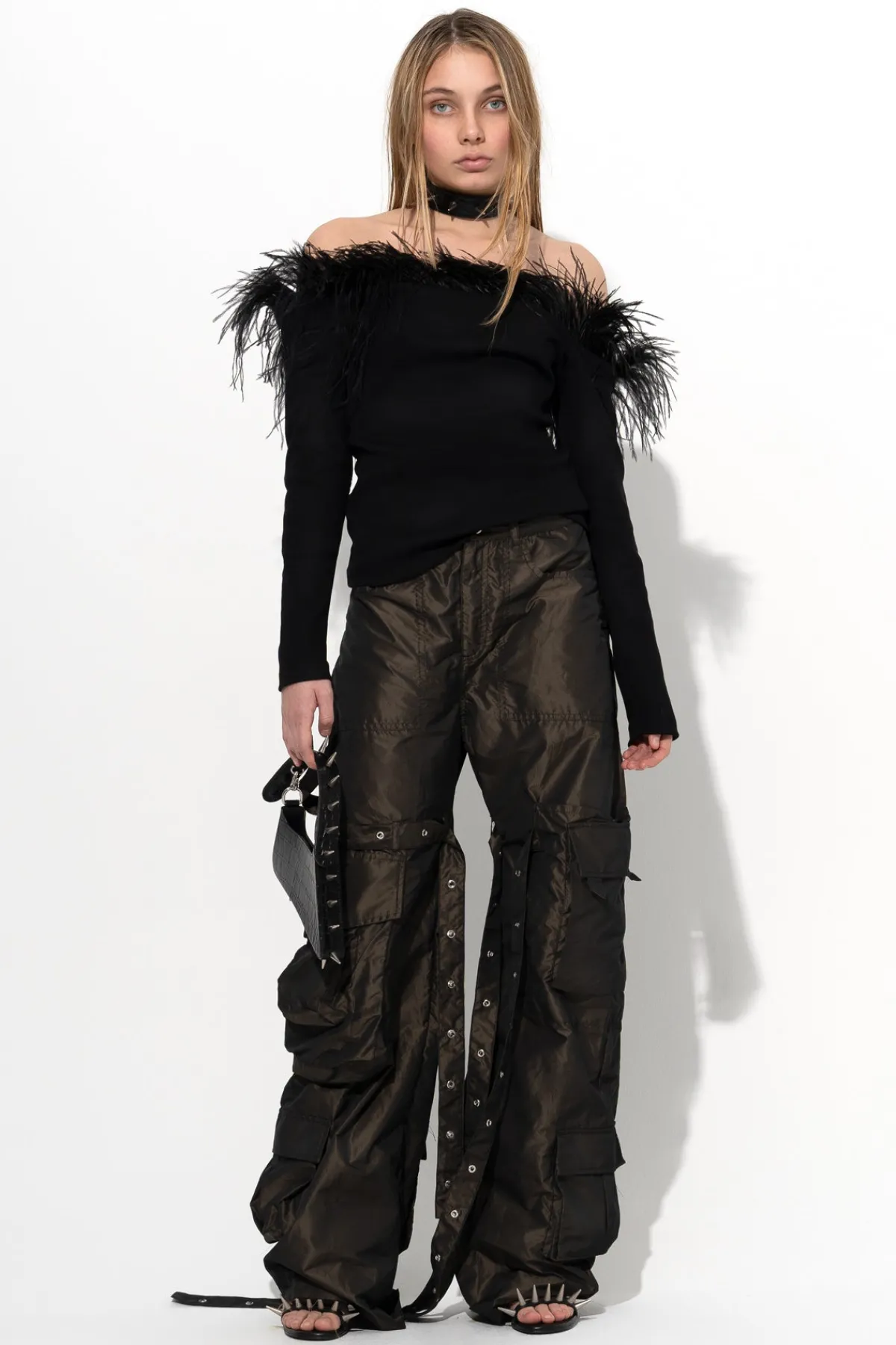 Women Marques ' Almeida OFF SHOULDER TOP WITH FEATHERS