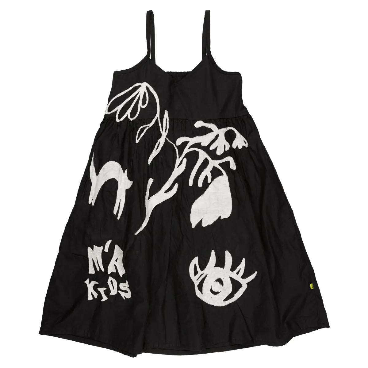 Kids Marques ' Almeida OVERSIZED SPAGHETTI DRESS WITH EMBROIDERY