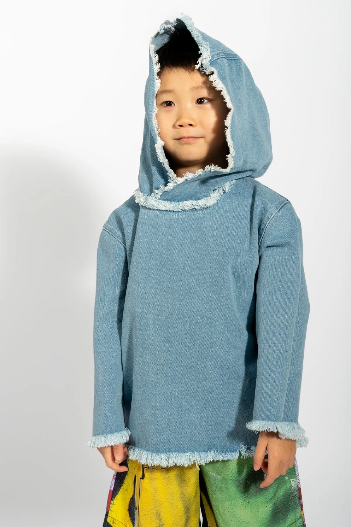 Kids Marques ' Almeida DENIM CLASSIC HOODIE