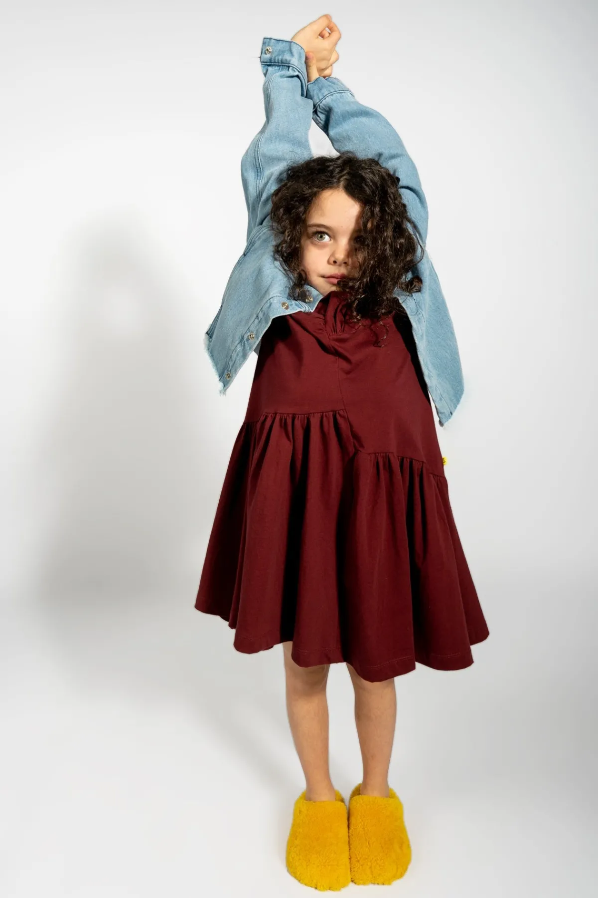 Kids Marques ' Almeida DENIM COLLARLESS JACKET