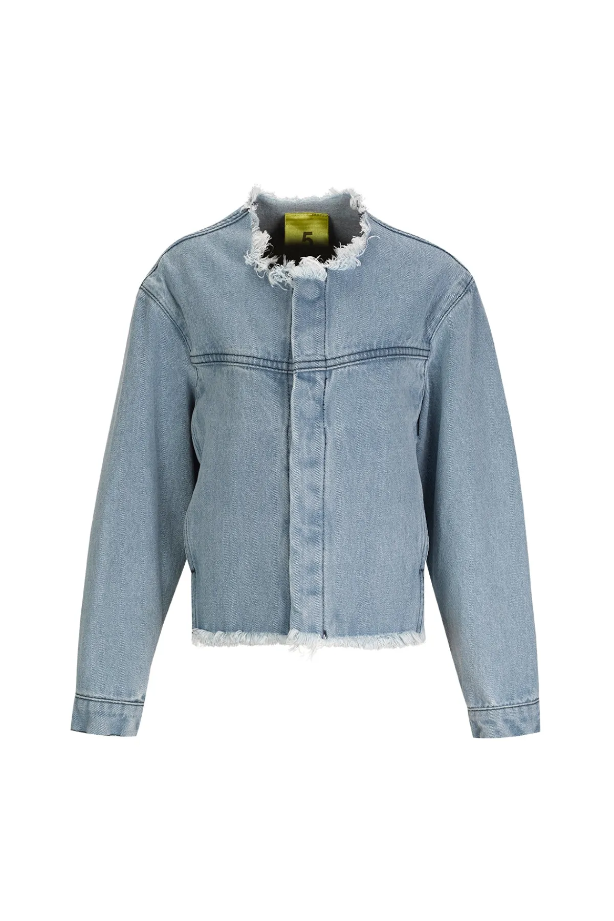 Kids Marques ' Almeida DENIM COLLARLESS JACKET