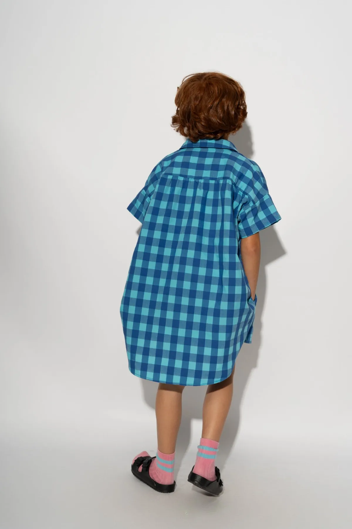 Kids Marques ' Almeida GINGHAM BOXER SHORTS