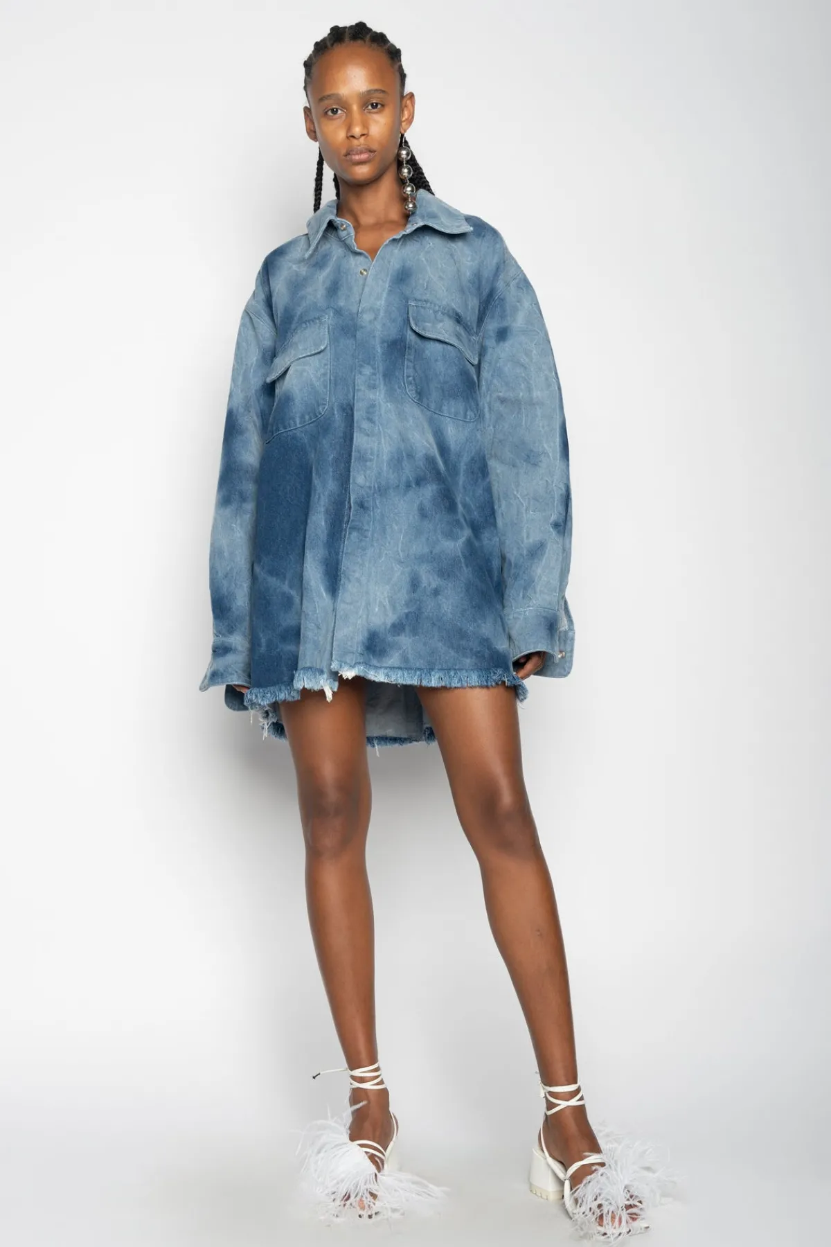 Women Marques ' Almeida TIE DYE DENIM OVERSHIRT