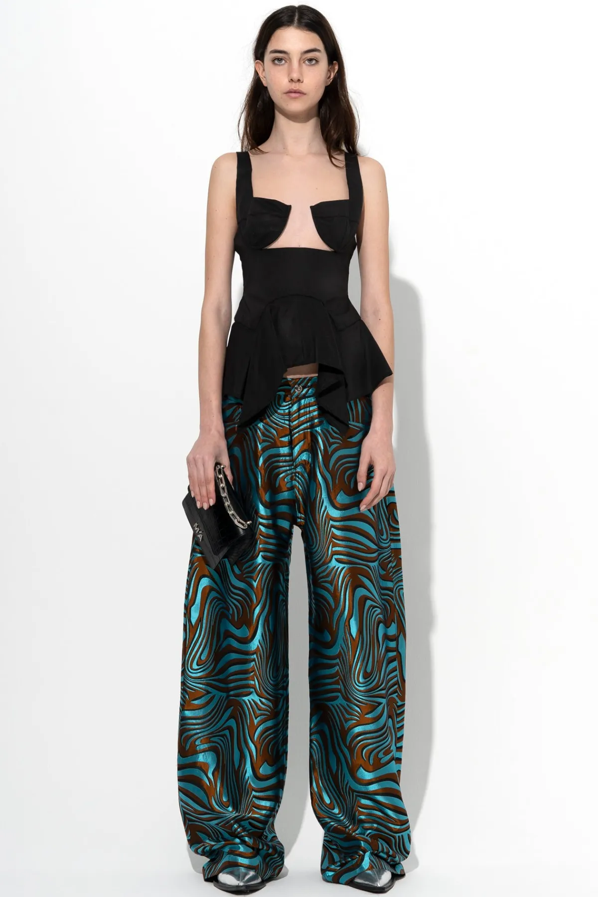 Women Marques ' Almeida ZEBRA BROCADE BOYFRIEND TROUSERS