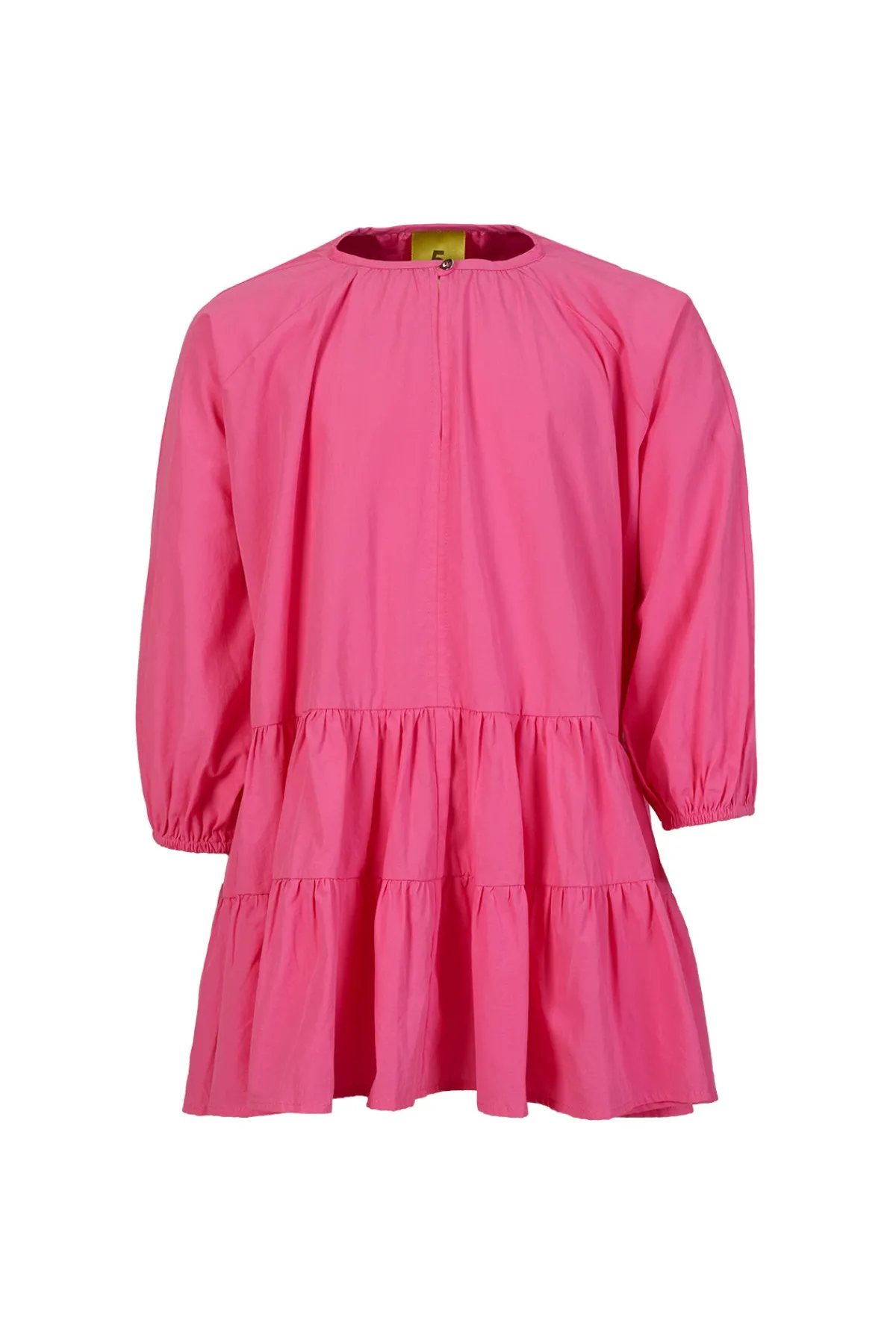 Kids Marques ' Almeida BRIGHT PINK LOOSE GATHERED DRESS