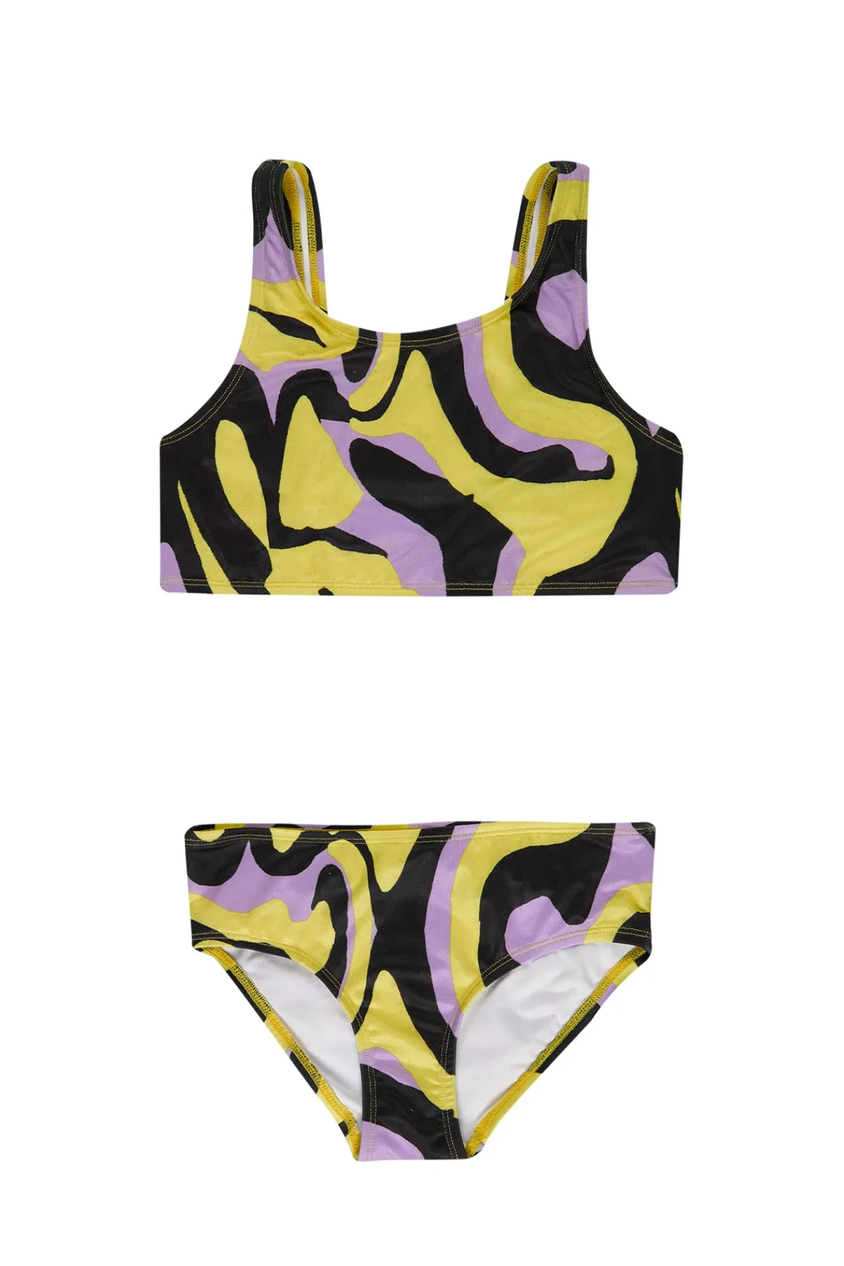 Kids Marques ' Almeida DARK WAVY PRINT BIKINI SET