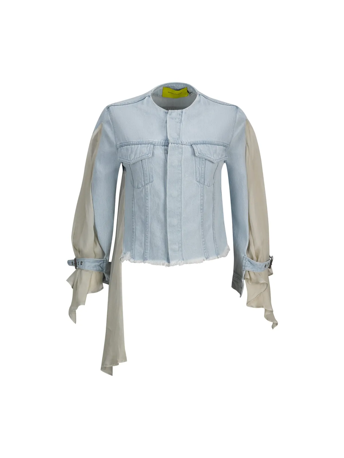 Women Marques ' Almeida DENIM CHIFFON FITTED JACKET