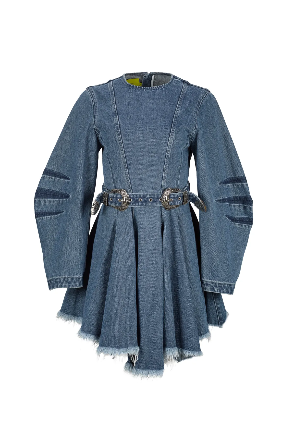 Women Marques ' Almeida DENIM SHORT DRESS WITH ROUND SLEEVES