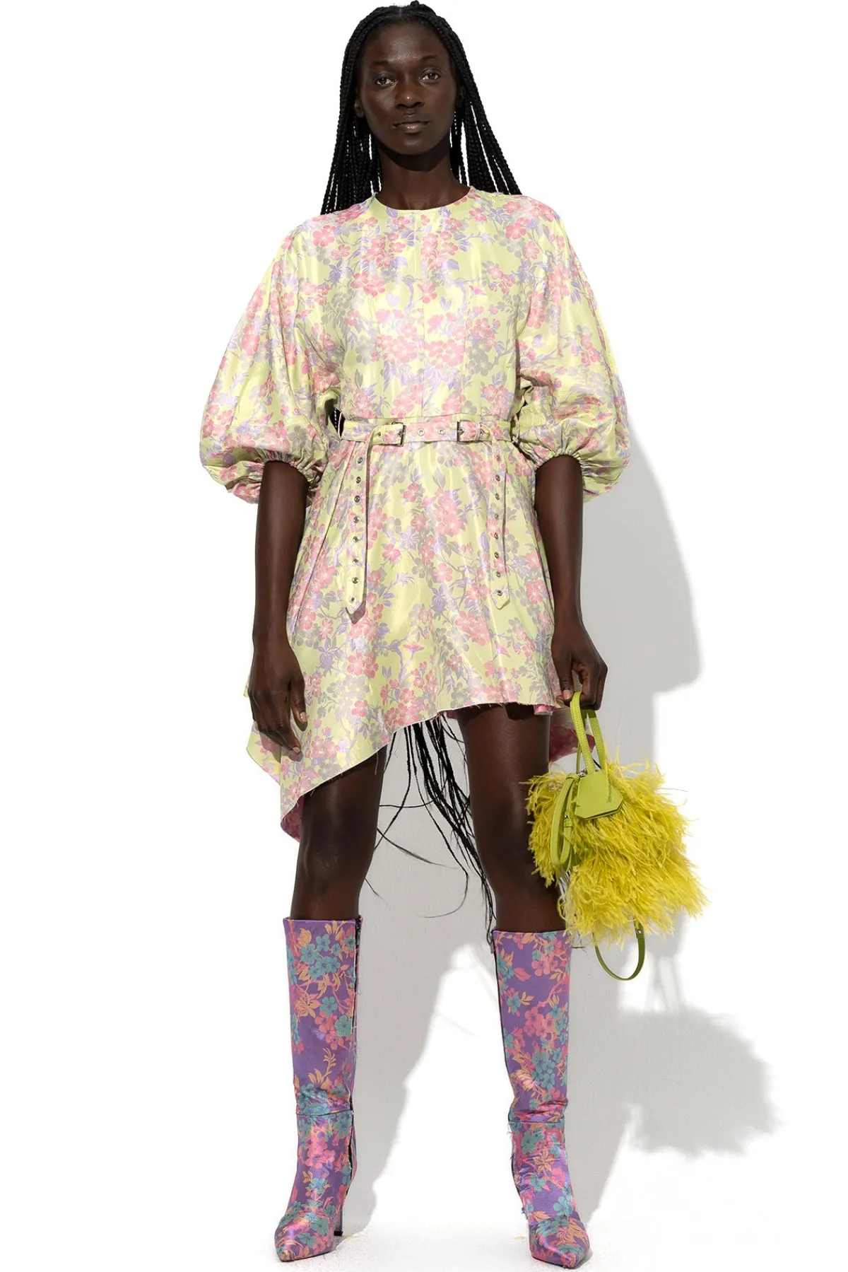 Women Marques ' Almeida FLOWER BROCADE BALLOON SLEEVE DRESS