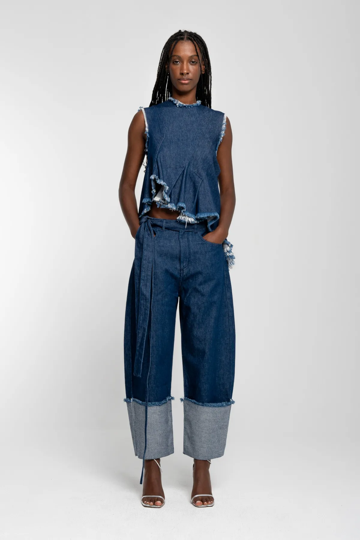 Women Marques ' Almeida ROLL UP TROUSERS WITH BELTS