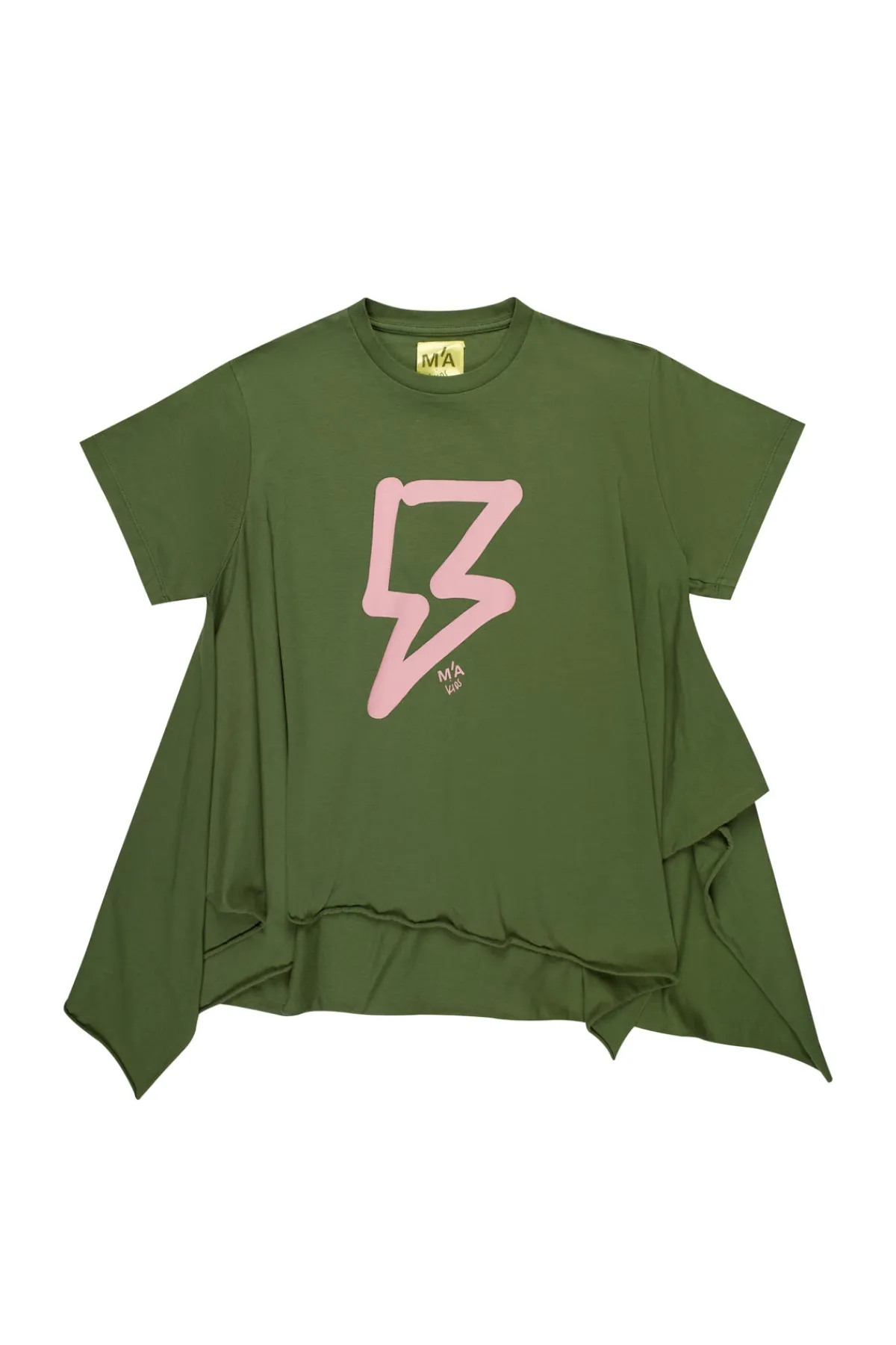 Kids Marques ' Almeida AND PINK THUNDER PRINT FLAP T-SHIRT