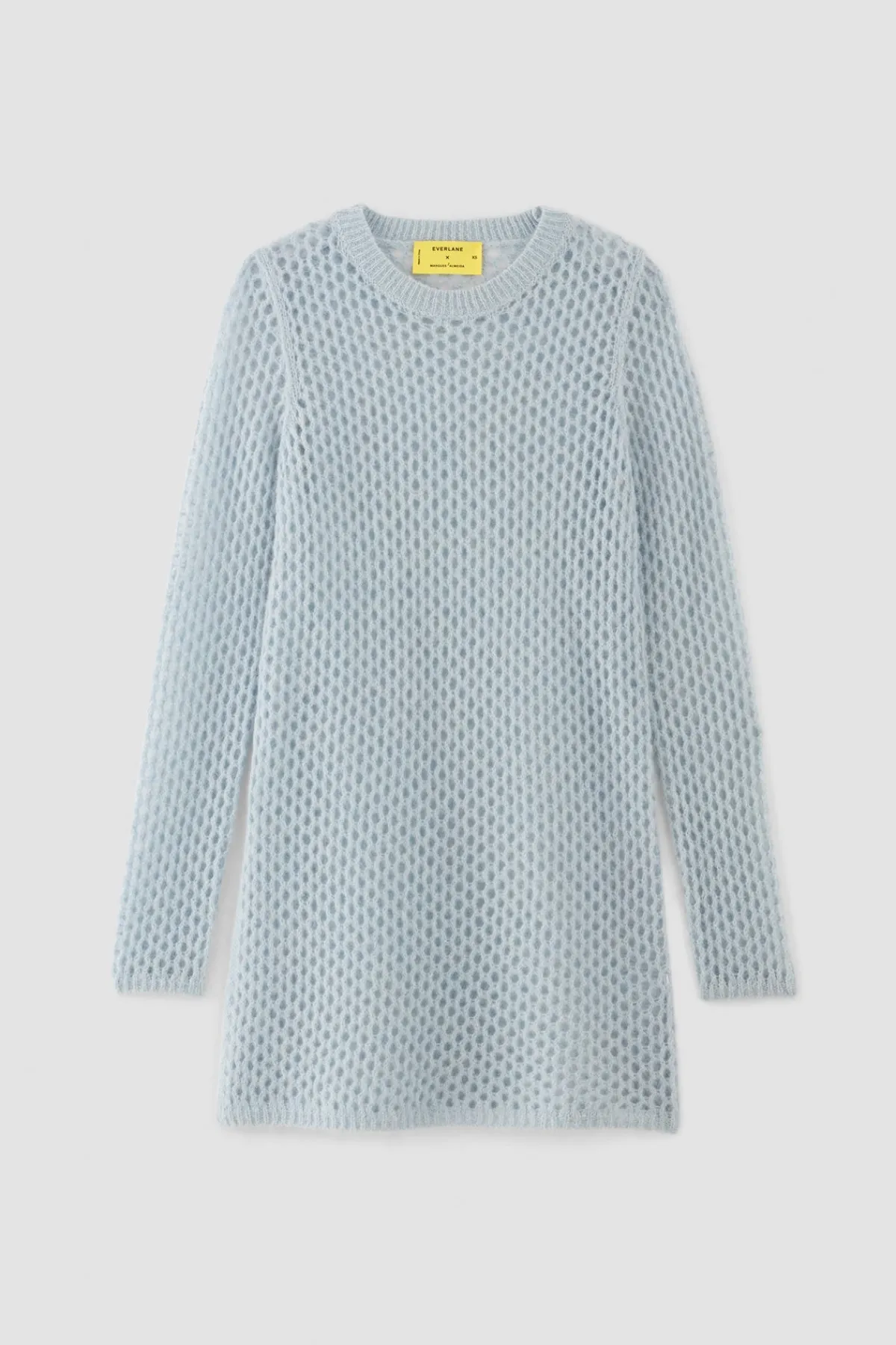 Women Marques ' Almeida LIGHT BLUE MESH KNIT LONG JUMPER