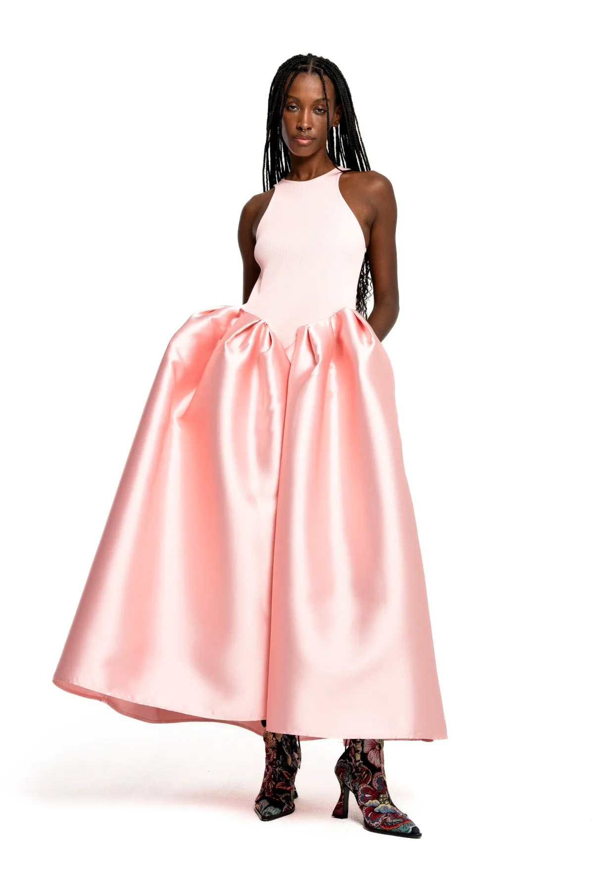 Women Marques ' Almeida LIGHT PINK FULL SKIRT TANK TOP DRESS