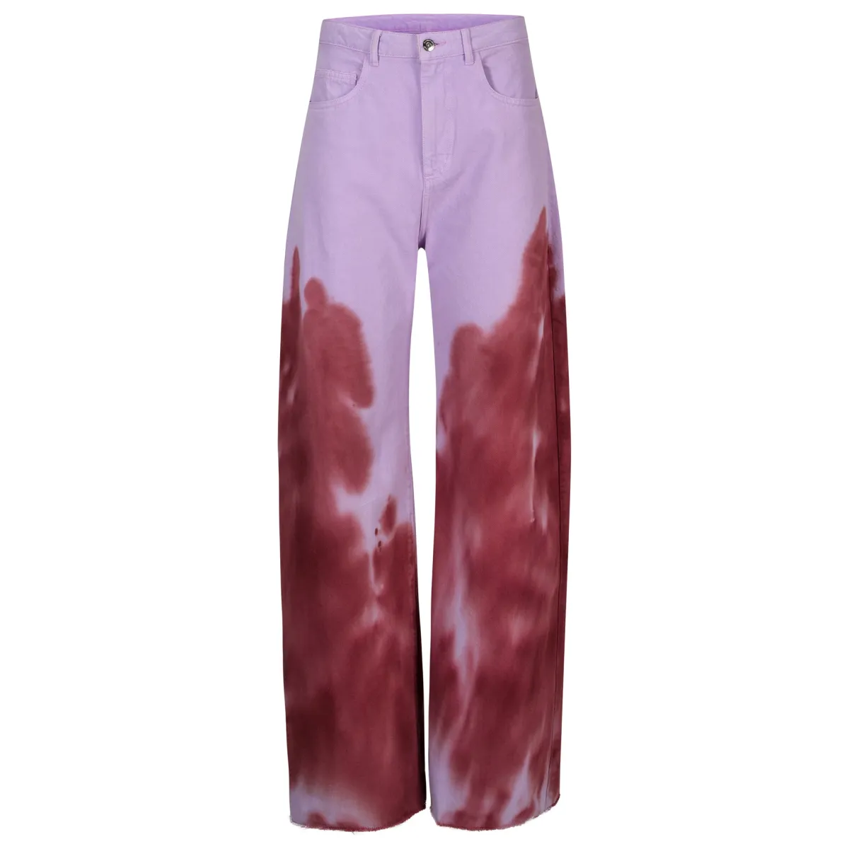 Women Marques ' Almeida LILAC AND BURGUNDY TIE DYE BOYFRIEND TROUSERS