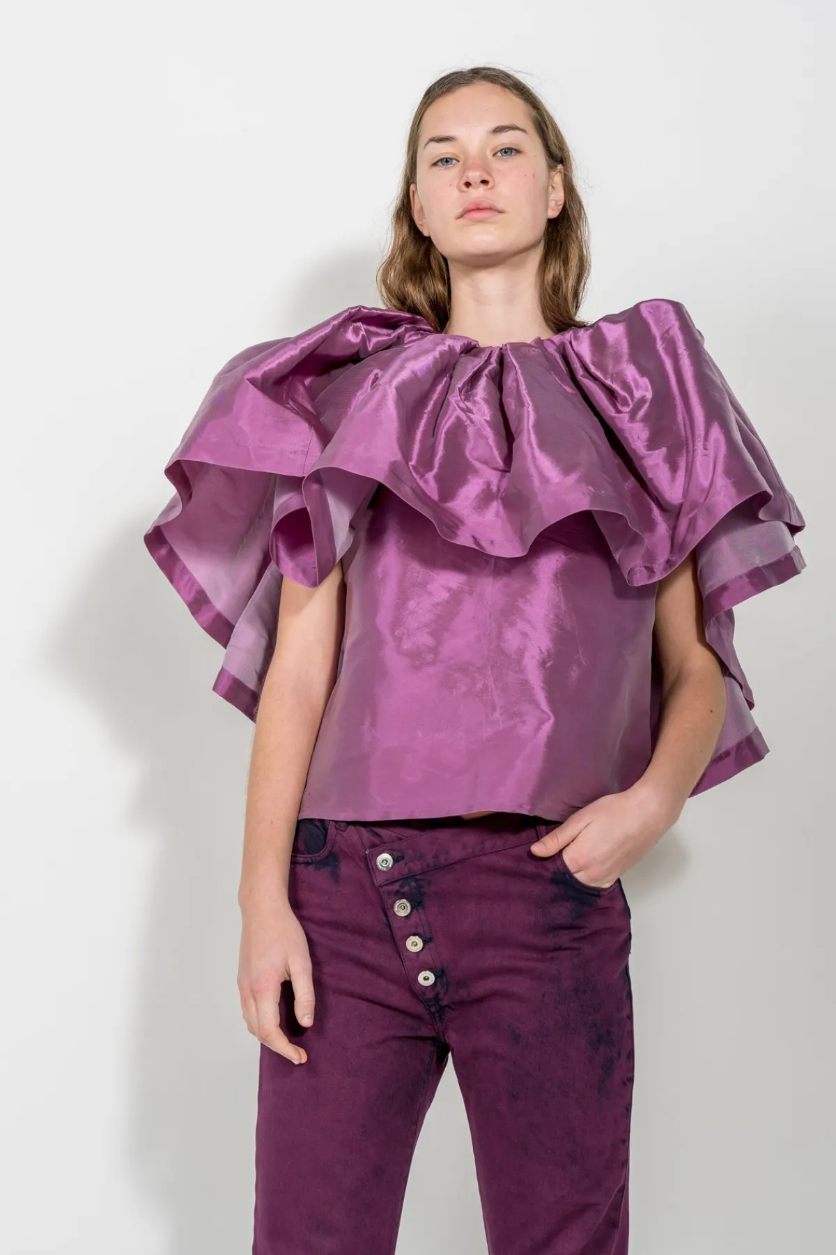 Women Marques ' Almeida PLEATED CAPE TOP