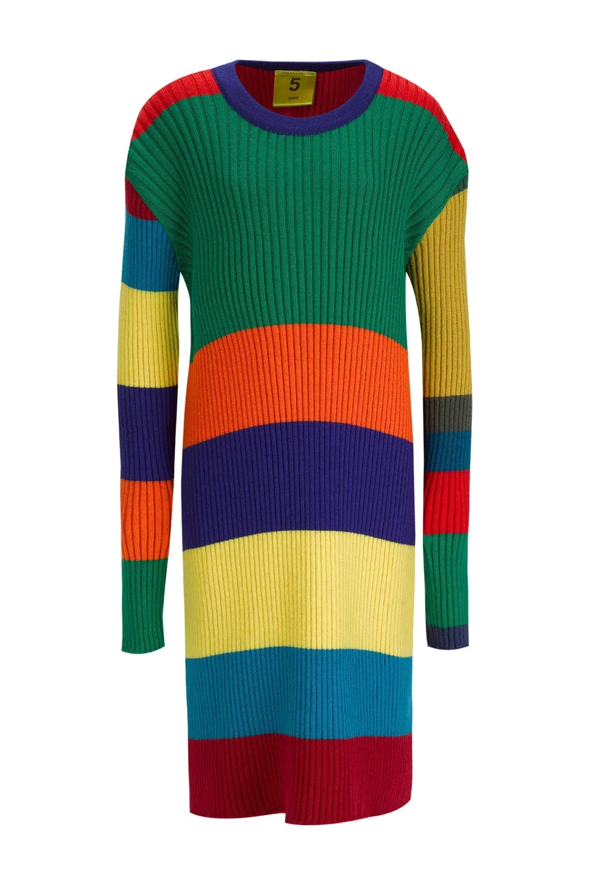 Kids Marques ' Almeida MERINO STRIPED LONG DRESS