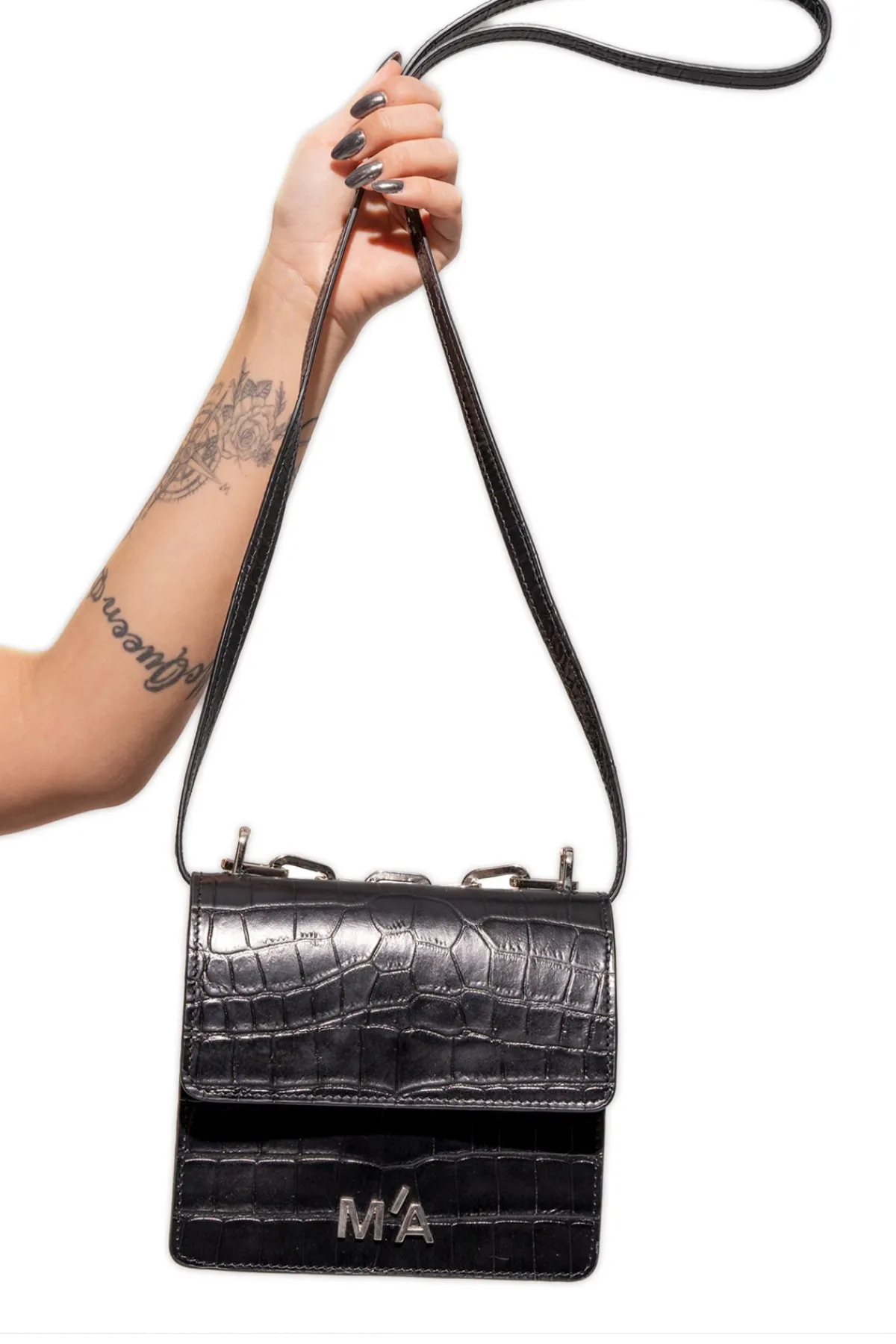 Marques ' Almeida MINI CHAIN BAG IN CROCO