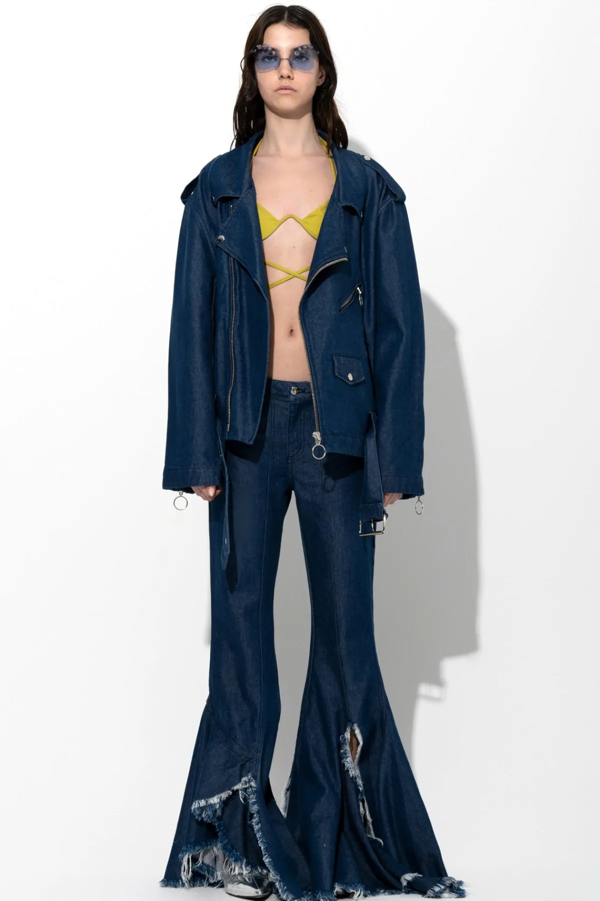 Women Marques ' Almeida DENIM BIKER JACKET