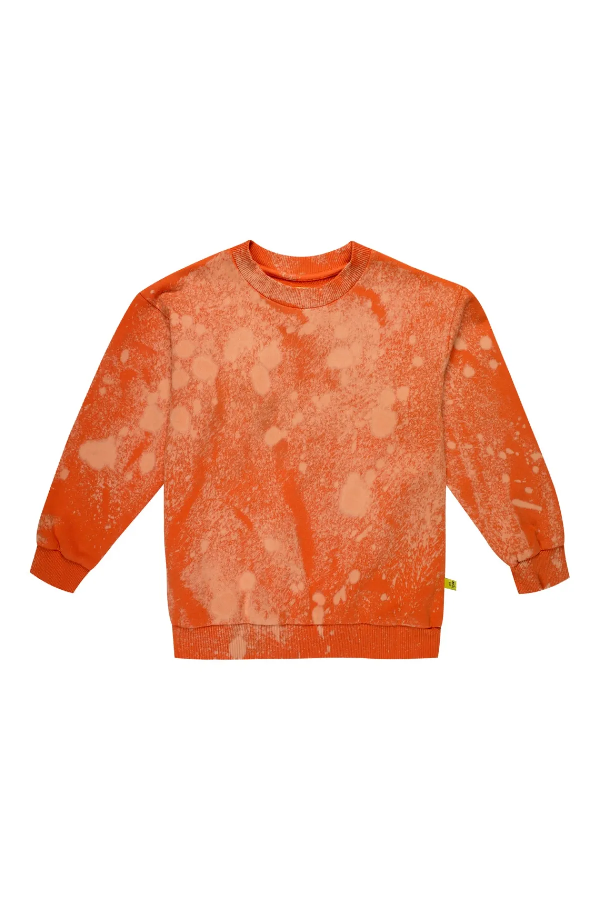 Kids Marques ' Almeida AND YELLOW SPLATTERED FLEECE CREW NECK