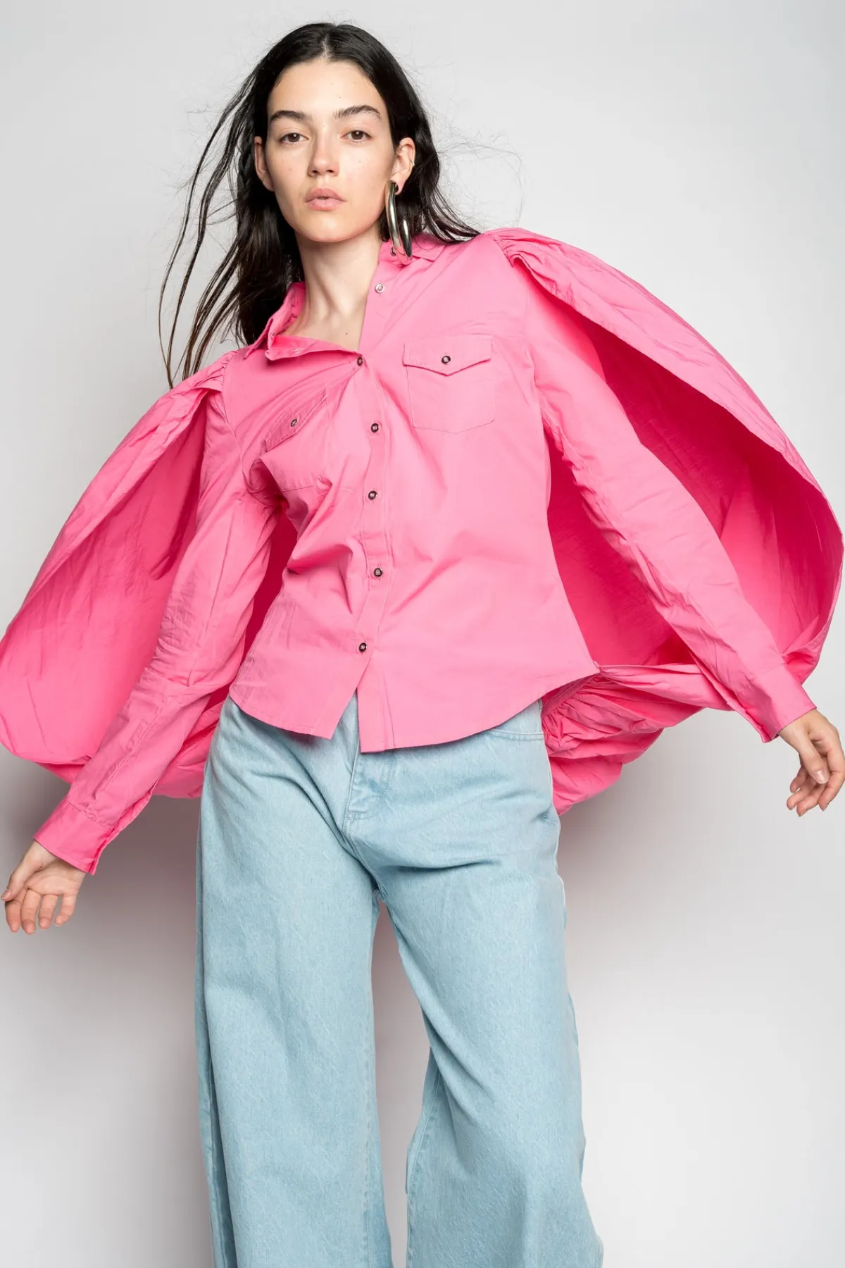 Women Marques ' Almeida PINK BALLON SLEEVE SHIRT