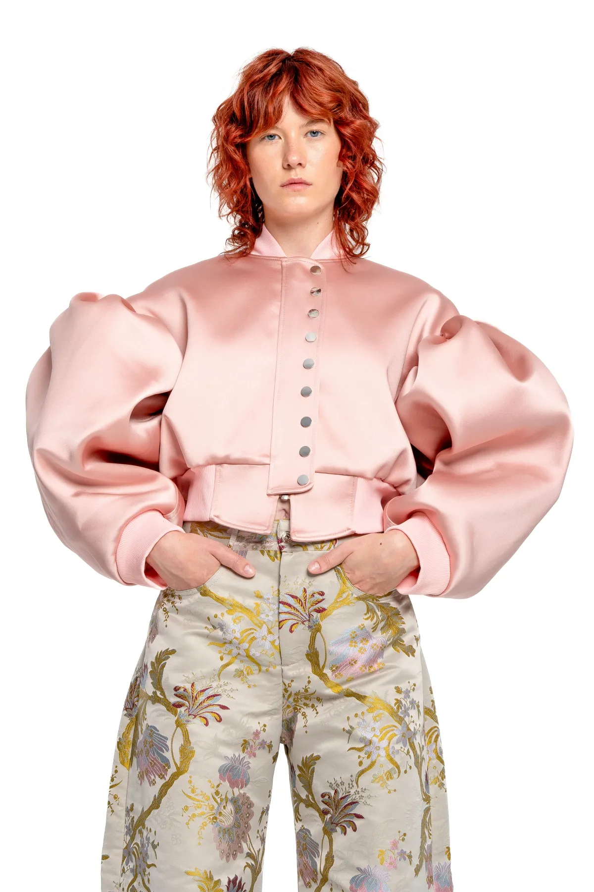 Women Marques ' Almeida BOMBER JACKET WITH PUFF SLEEVES