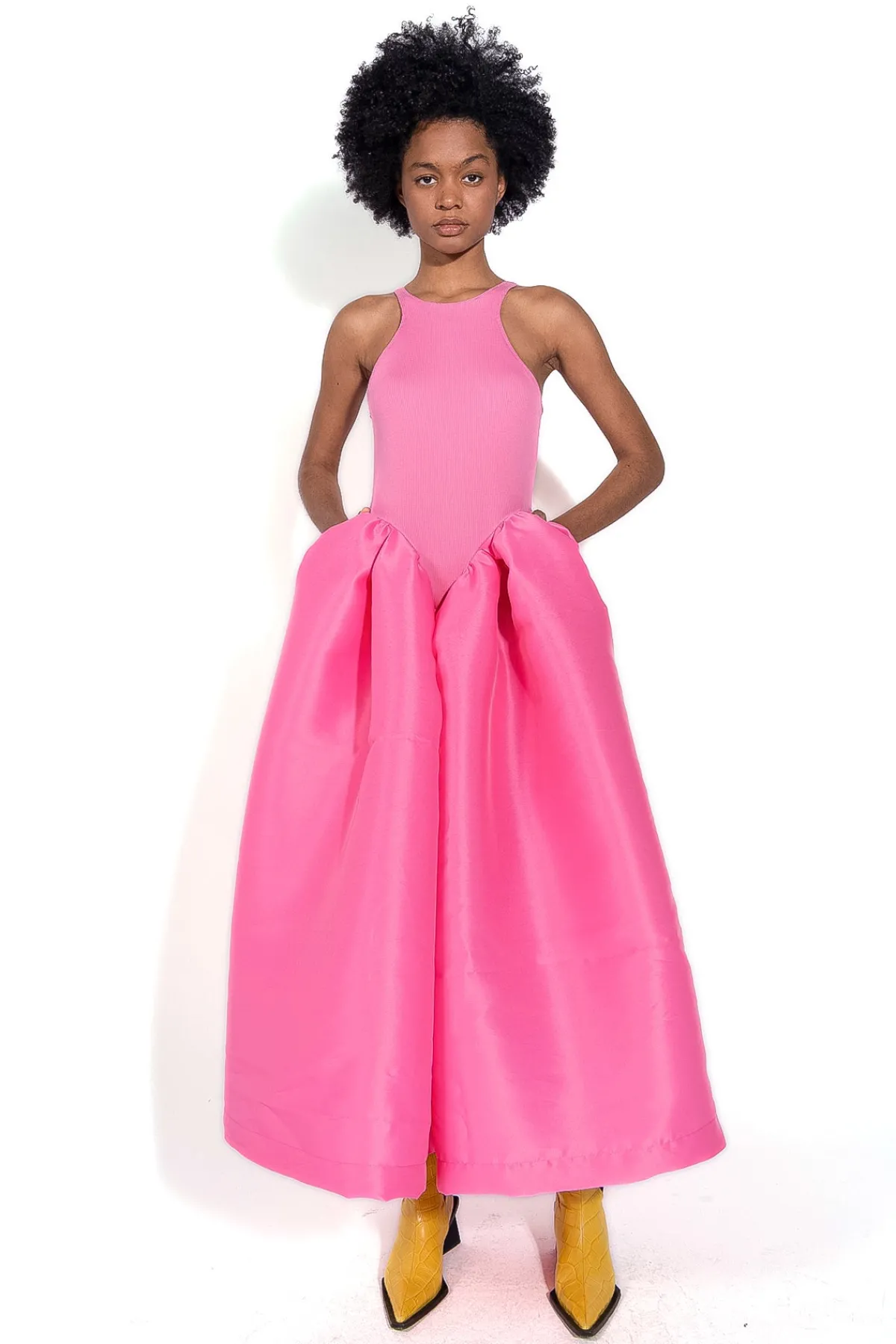 Women Marques ' Almeida PINK DRESS WITH TANK TOP SCOOPED