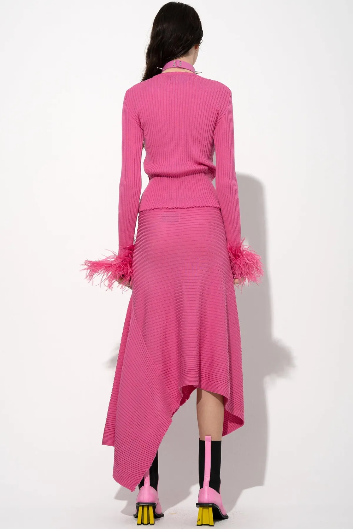 Women Marques ' Almeida PINK MERINO KNITTED SKIRT