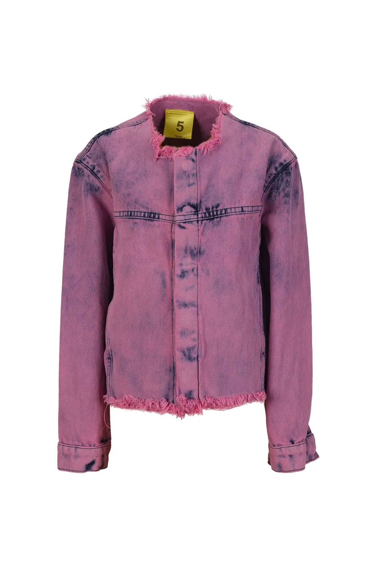 Kids Marques ' Almeida PINK OVERDYED LOOSE COLLARLESS JACKET