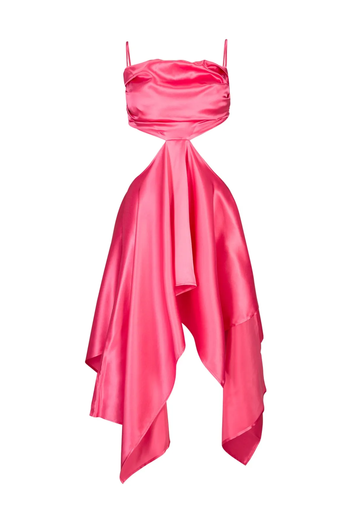 Women Marques ' Almeida PINK SILK CUT OUT DRESS WITH OPEN BACK