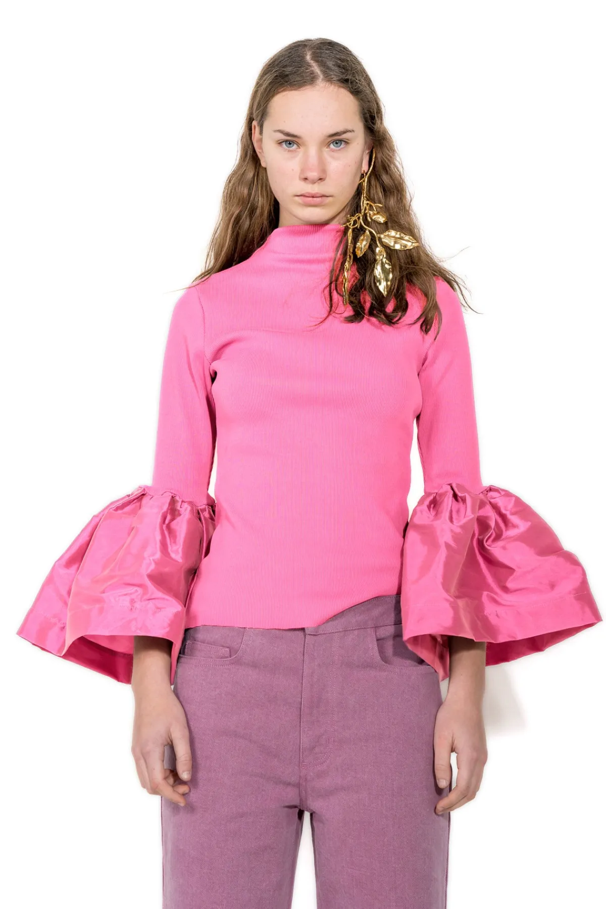 Women Marques ' Almeida TURTLENECK PUFF SLEEVE TOP