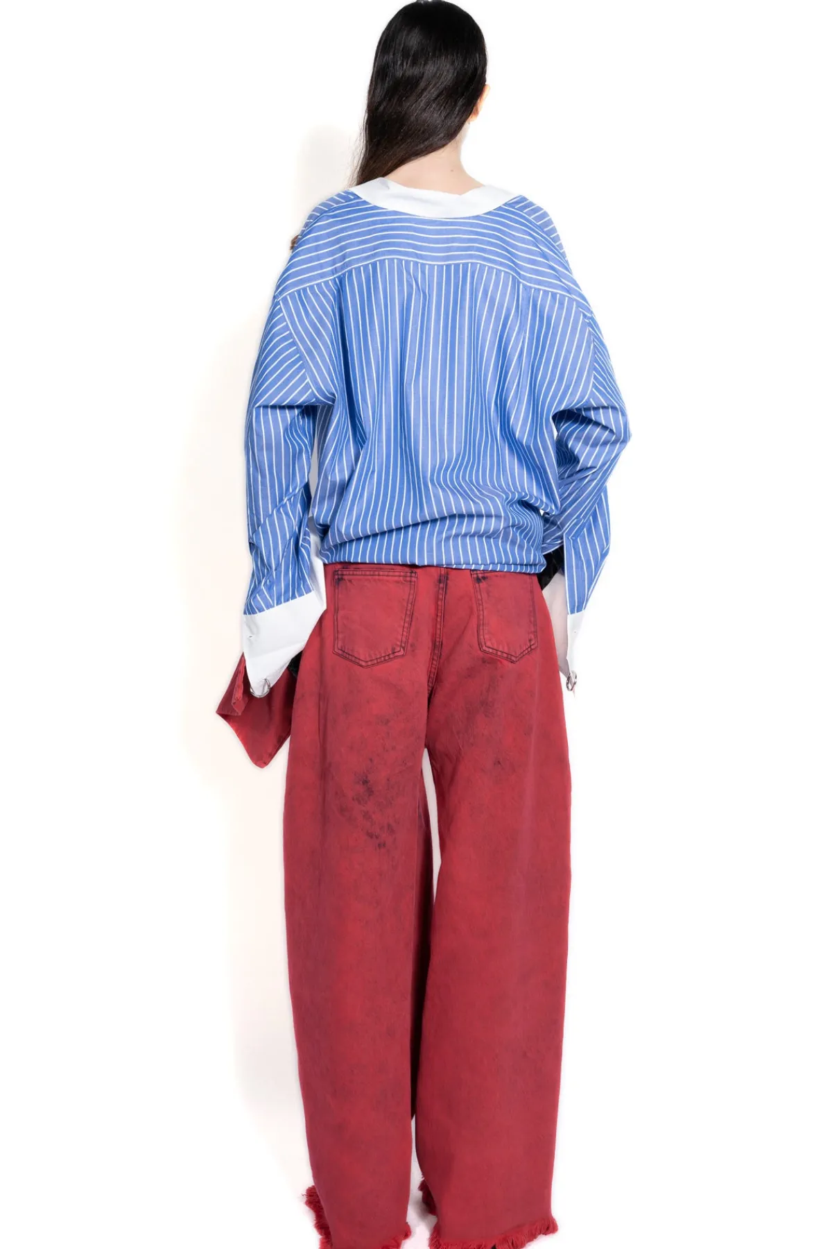 Women Marques ' Almeida BOYFRIEND TROUSERS WITH BIG BOW