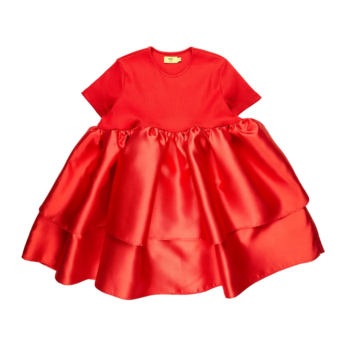 Kids Marques ' Almeida DRESS WITH RIB TOP AND MIKADO DOUBLE LAYE BOTTOM