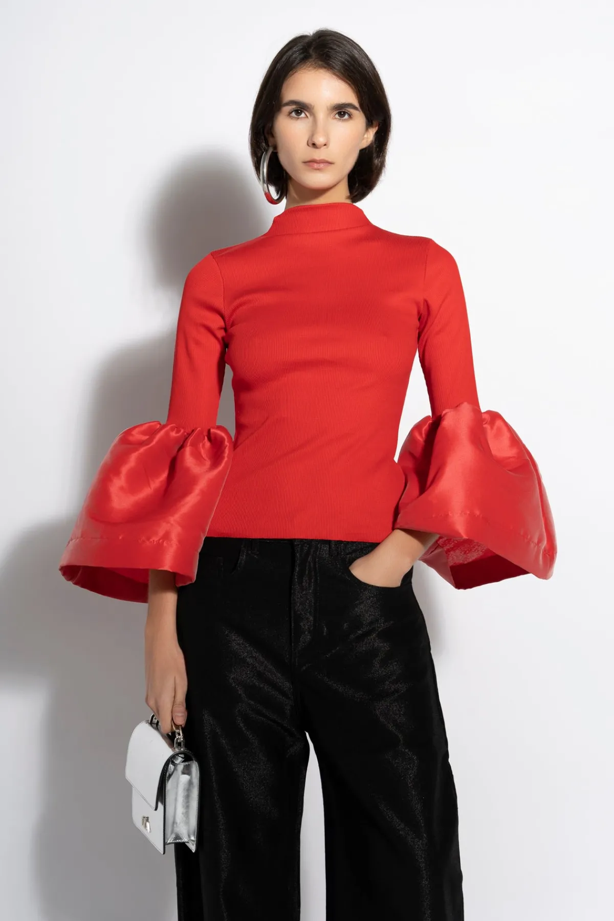 Women Marques ' Almeida TURTLENECK PUFF SLEEVE TOP