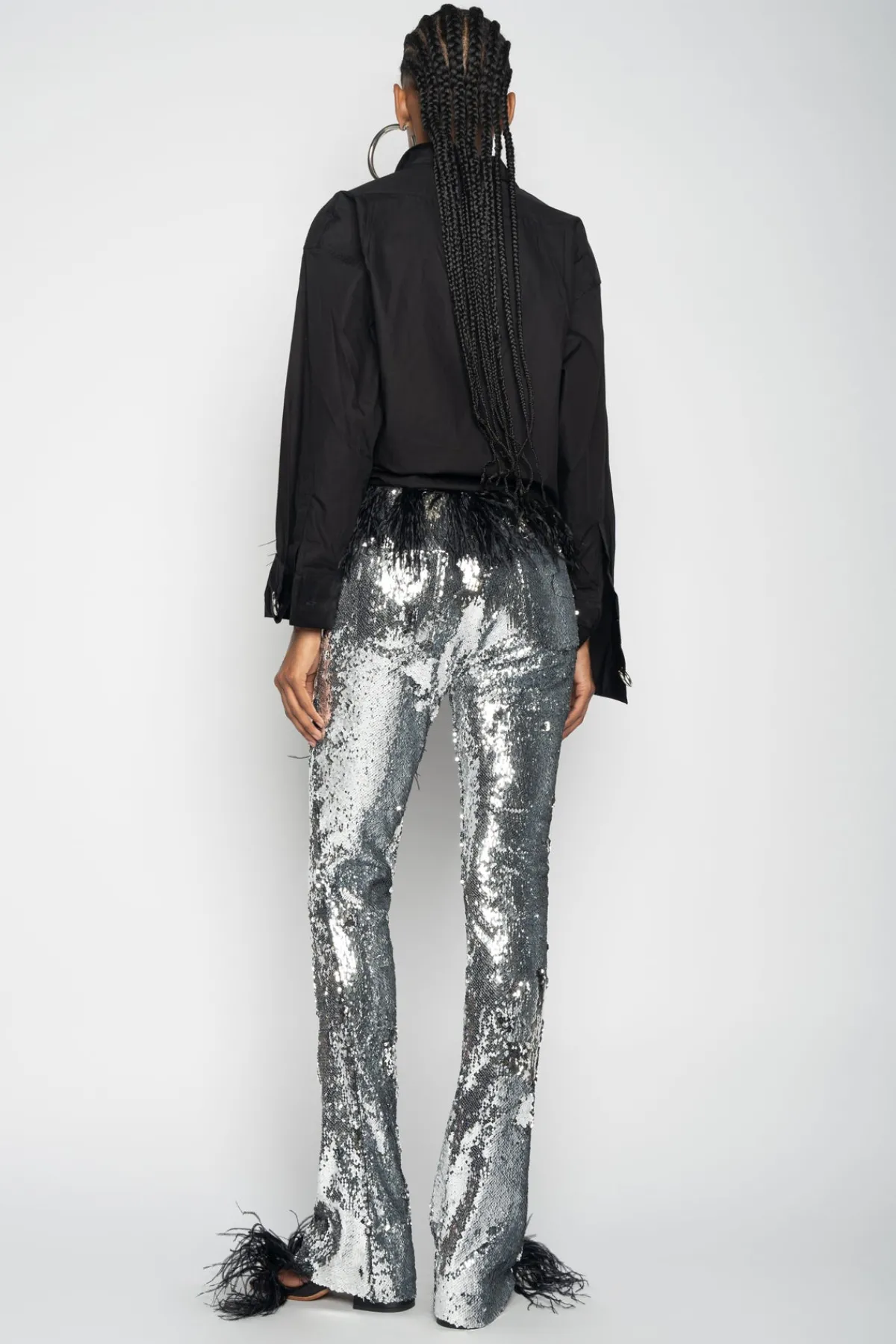 Women Marques ' Almeida SEQUINS BOOTCUT TROUSERS