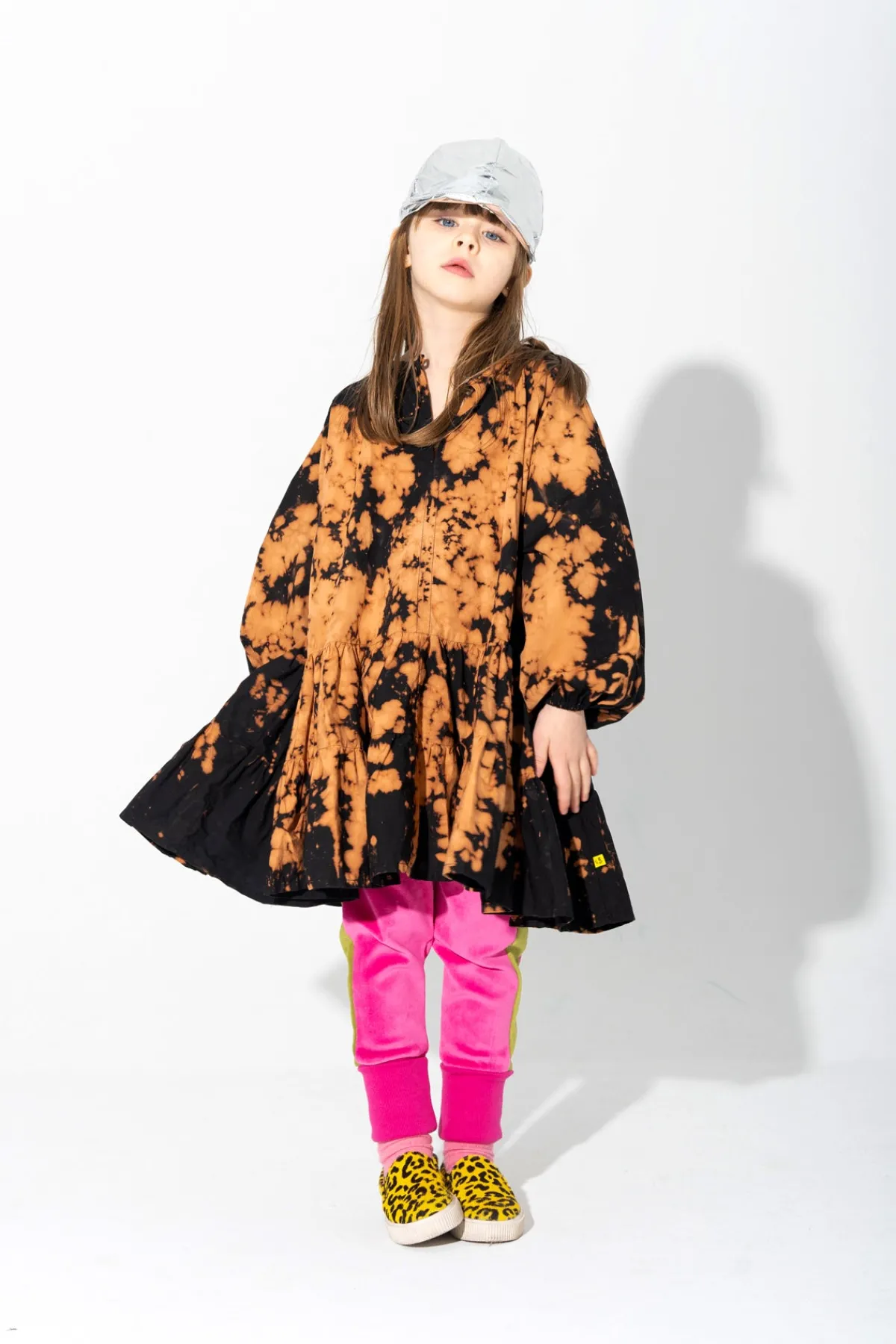 Kids Marques ' Almeida SPLATTERED GATHERED DRESS