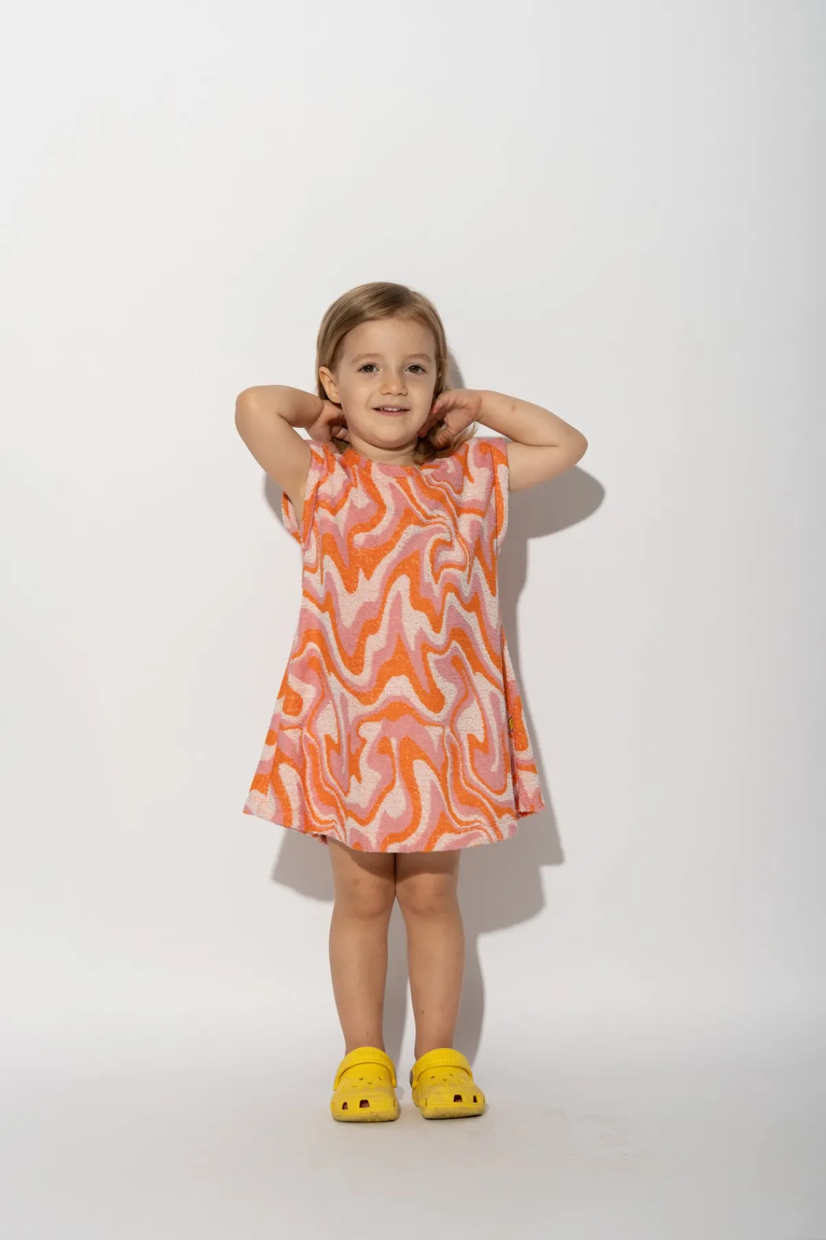 Kids Marques ' Almeida TERRY WAVY PRINT T-SHIRT DRESS