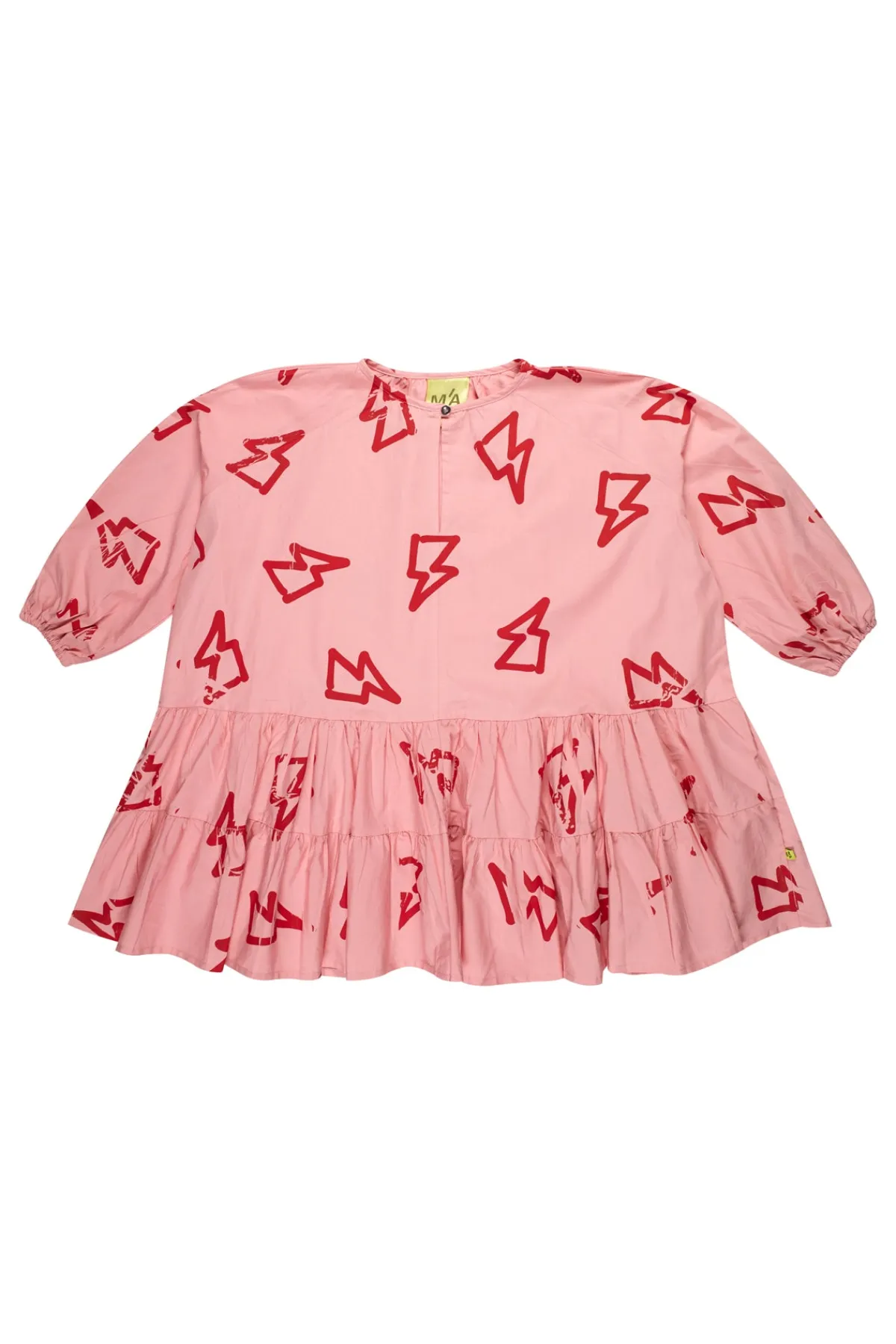 Kids Marques ' Almeida THUNDER PRINT GATHERED DRESS