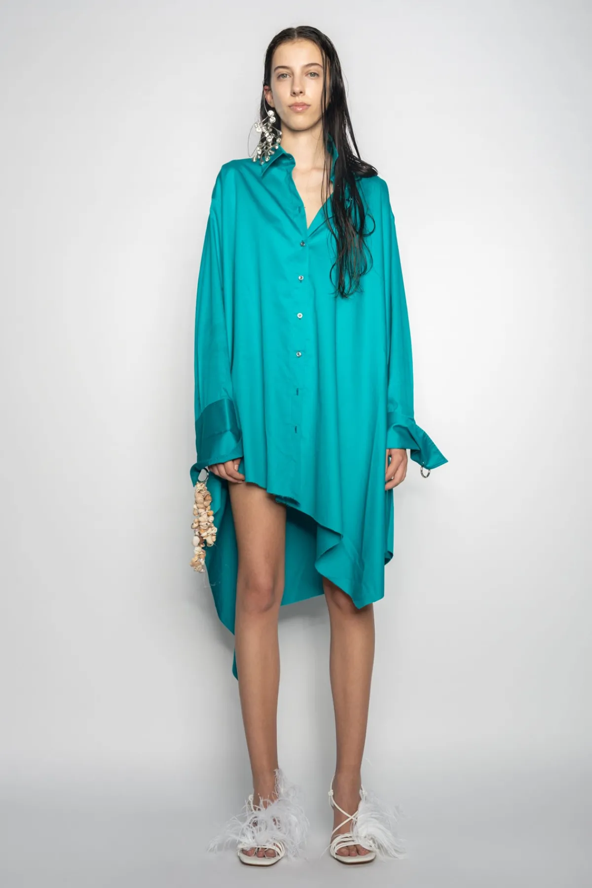 Women Marques ' Almeida ASYMMETRIC OVERSIZE SHIRT DRESS